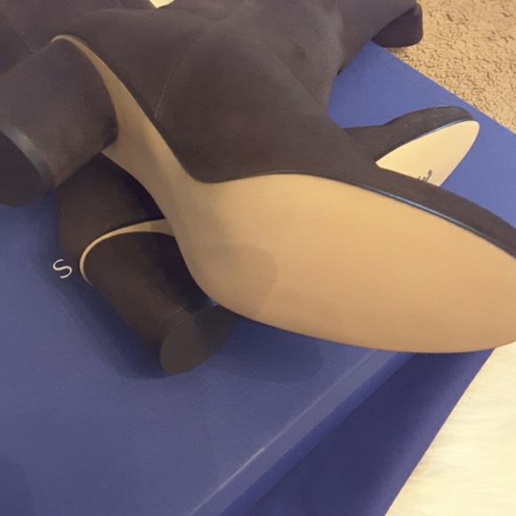 Stuart Weitzman ELOISE 75 ASPHALT SUEDE  BOOT - Picture 4 of 8